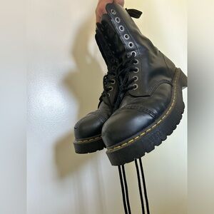 Men’s Black Leather Dr. Martens Boots